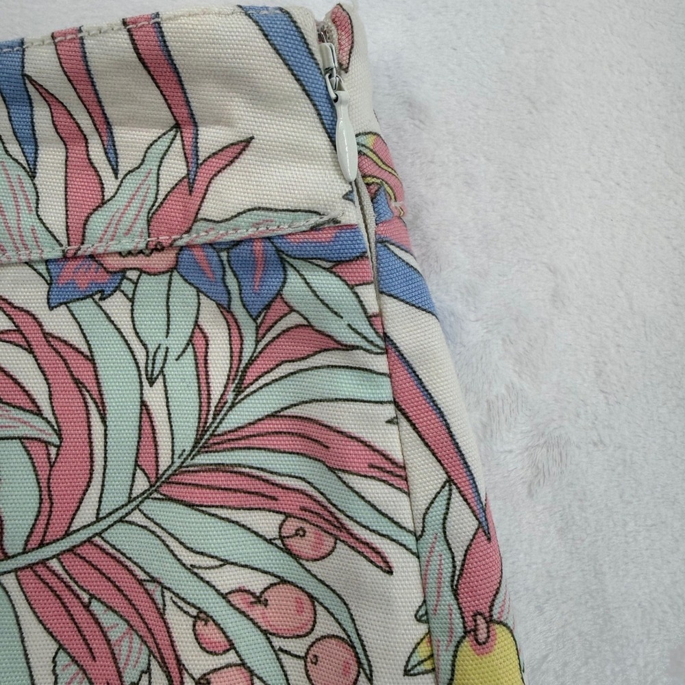 NWT Talbots Tropical Parrot Floral pencil Mini Skirt Size 16 pastel Resort - Picture 5 of 8